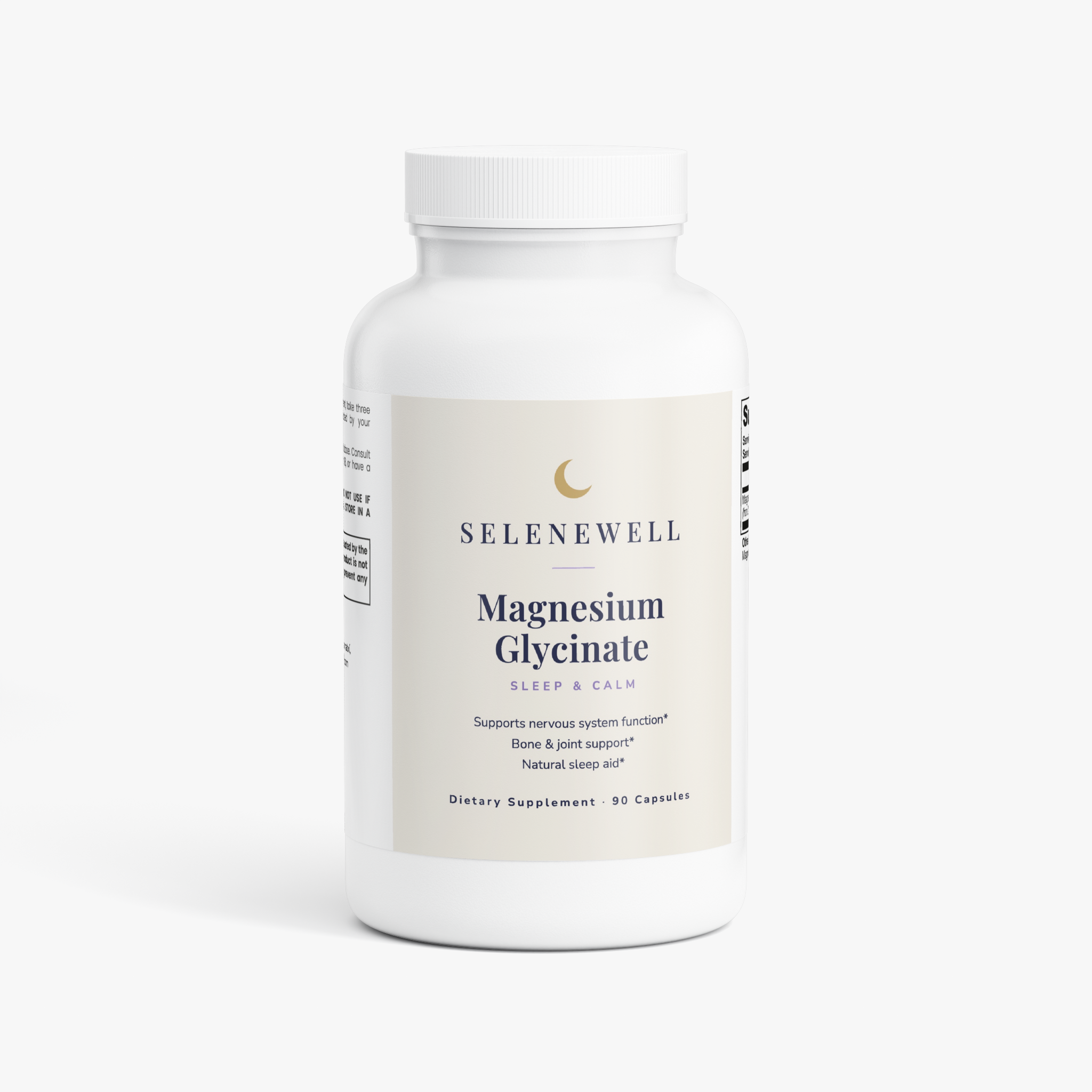 Selenewell Magnesium Glycinate bottle, 90 capsules for sleep and calm