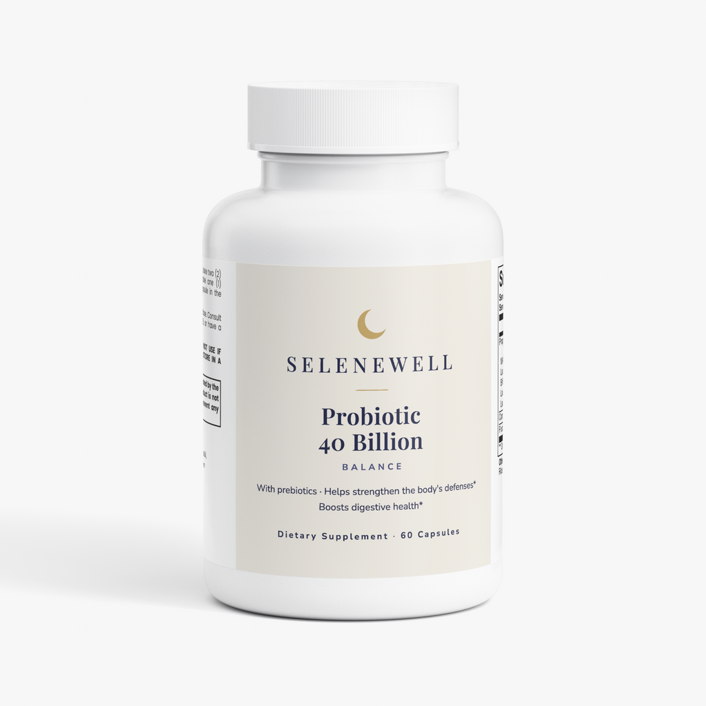 Selenewell Probiotic 40 Billion with prebiotics bottle, 60 capsules