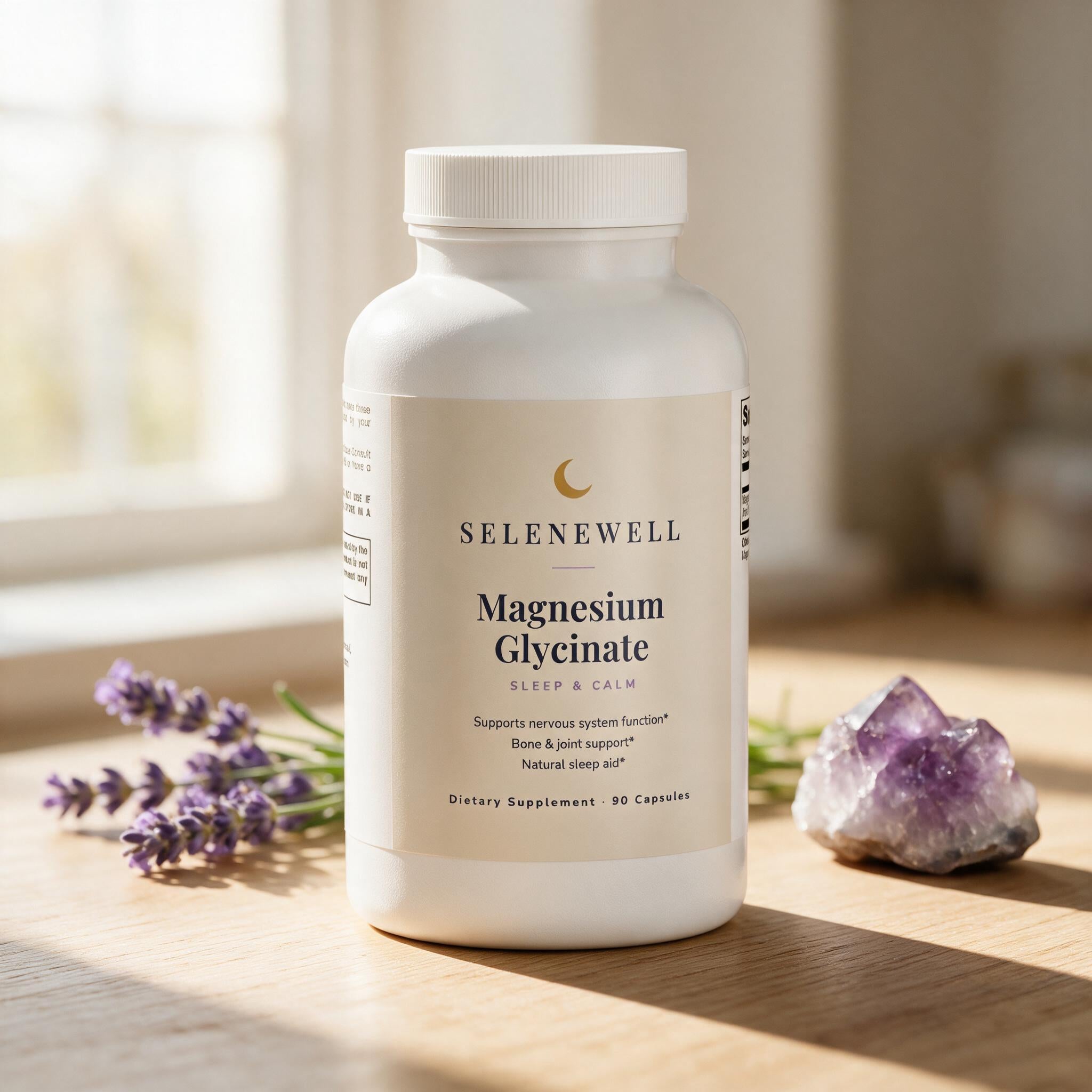 Magnesium Glycinate — Sleep & Calm — lifestyle scene