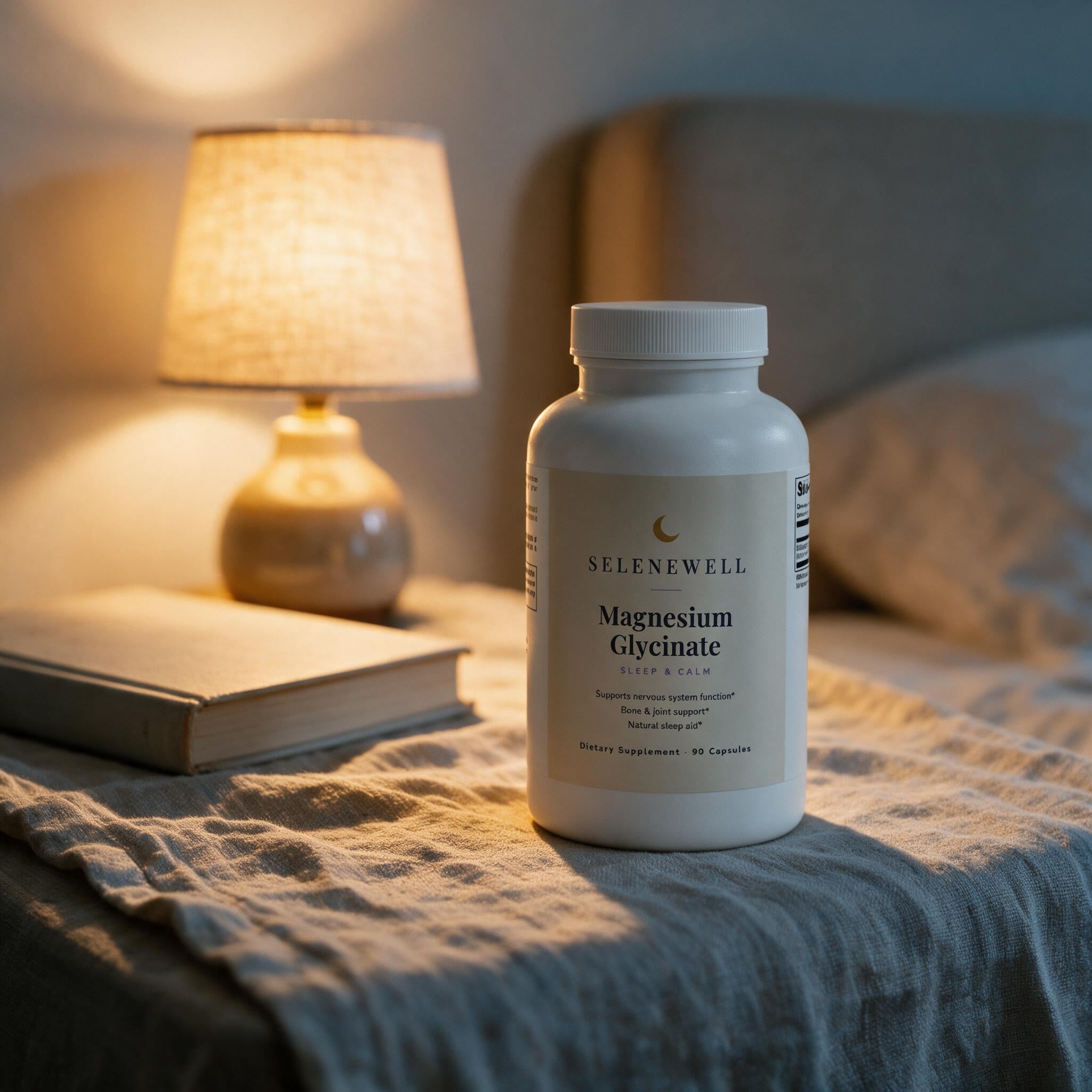 Magnesium Glycinate — Sleep & Calm — lifestyle scene