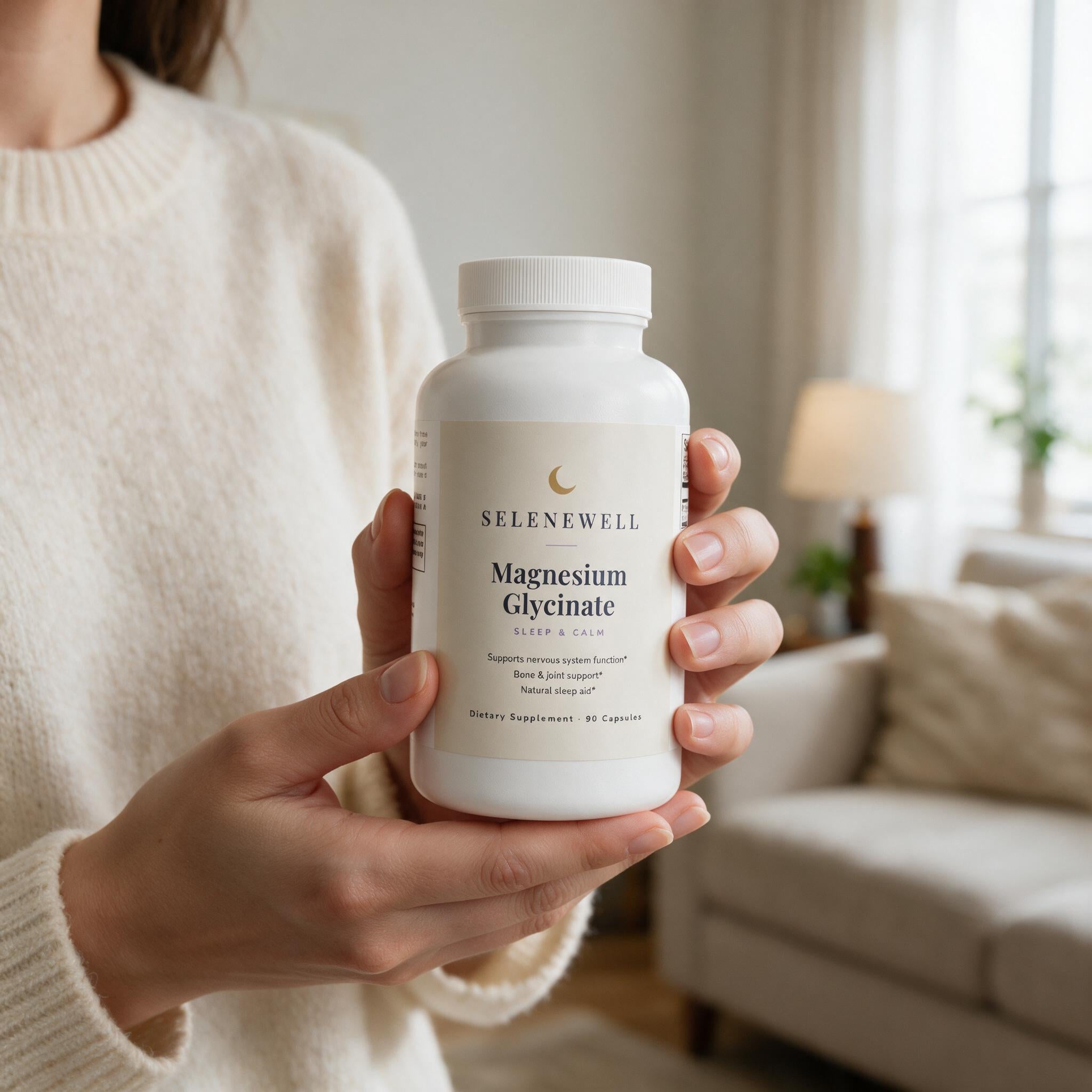 Magnesium Glycinate — Sleep & Calm — lifestyle scene