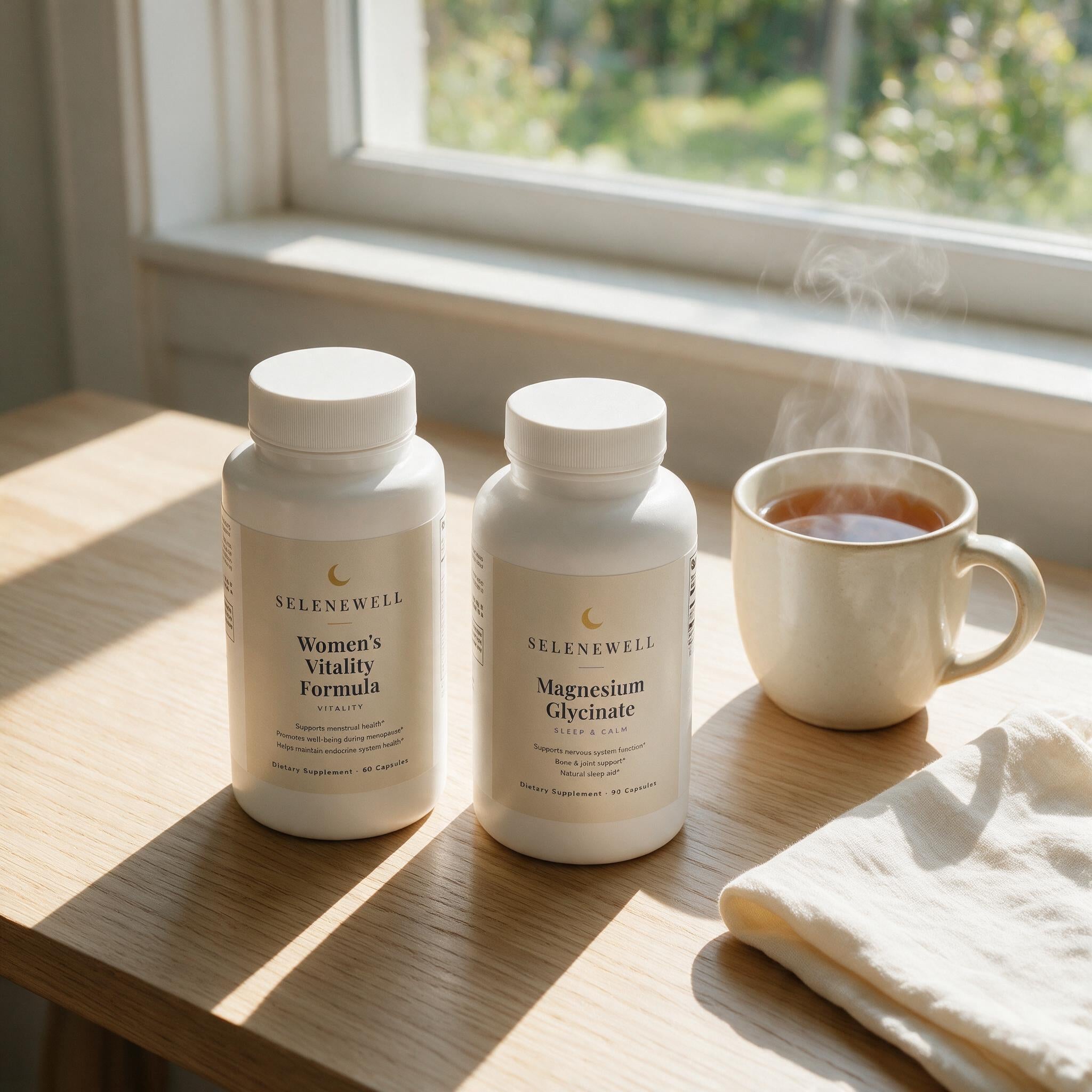 The Night Ritual — Menopause Support + Sleep Duo — lifestyle scene